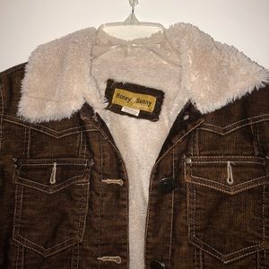 Brown corduroy Sherpa jacket